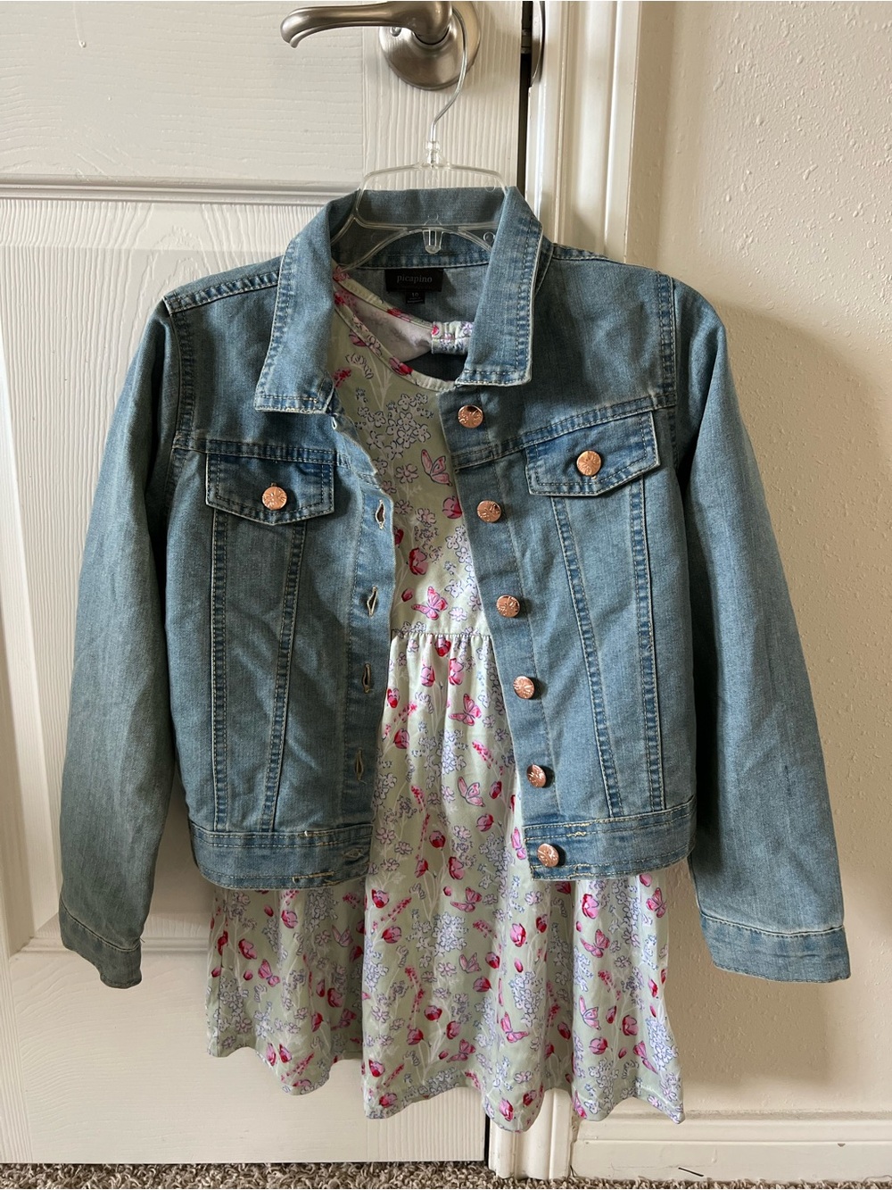 Girls Cute Denim & Sundress Set